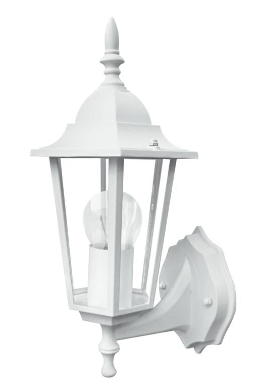 Applique lanterna per esterno IP44 rivolta in alto in alluminio antracite o bianco diffusore in vetro lampada 1XE27 non inclusa MILANO Applique lanterna per esterno IP44 rivolta in alto in alluminio antracite o bianco diffusore in vetro lampada 1XE27 non inclusa MILANO